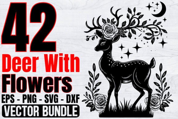 Deer with Flowers Svg Bundle, Cute Deer Review