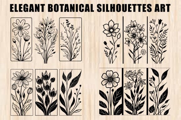 Elegant Botanical Flower Silhouettes Review