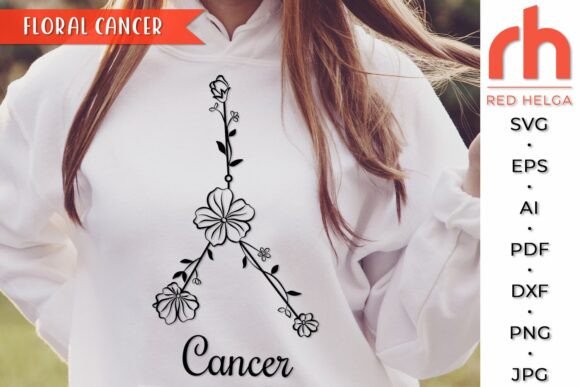 Floral Cancer SVG, Flower Zodiac DXF Review