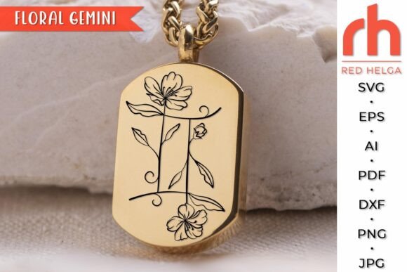 Floral Gemini SVG, Flower Zodiac DXF Review