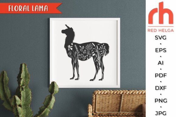Floral Lama SVG, Flower Animal Cut File Review