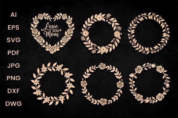 Laser Cut Floral WreathSVG Bundle Design Review