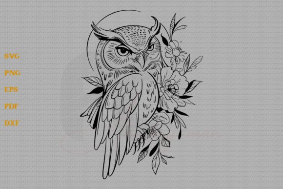 Owl with Flowers SVG Cute Owl SVG Vector Review