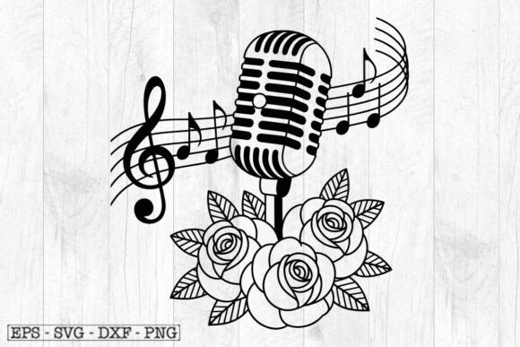 VINTAGE Floral MICROPHONE in SVG: A Designer's Real-World Review